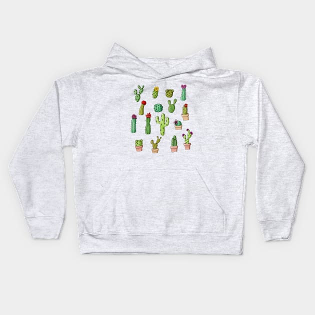 Cacti Kids Hoodie by Lala Mew